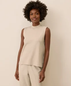 Women Pact Organic Airplane Mock Neck Shell