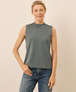 Women Pact Organic Airplane Mock Neck Shell