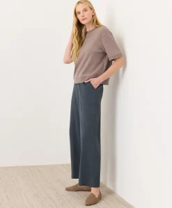 Women Pact Organic Airplane Pintuck Wide Leg Pant