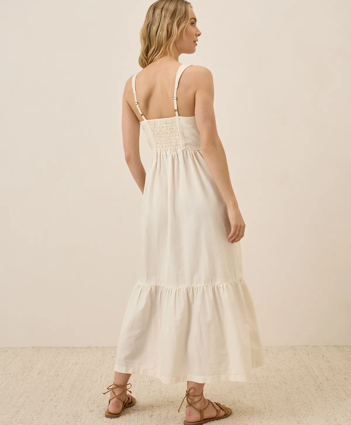 Women Pact Organic Canopy Linen Blend Easy Tank Dress