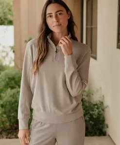 Women Pact Organic Cloudknit Quarter Zip