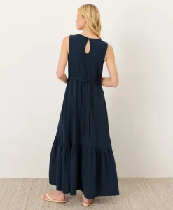 Women Pact Organic Coastal Double Gauze Beach To Brunch Maxi Dress