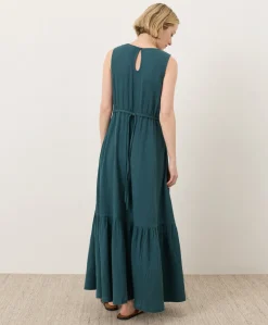 Women Pact Organic Coastal Double Gauze Beach To Brunch Maxi Dress