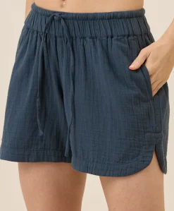 Women Pact Organic Coastal Double Gauze Curved Hem Short