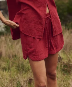 Women Pact Organic Coastal Double Gauze Curved Hem Short