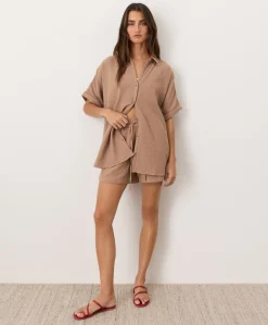 Women Pact Organic Coastal Double Gauze Curved Hem Short