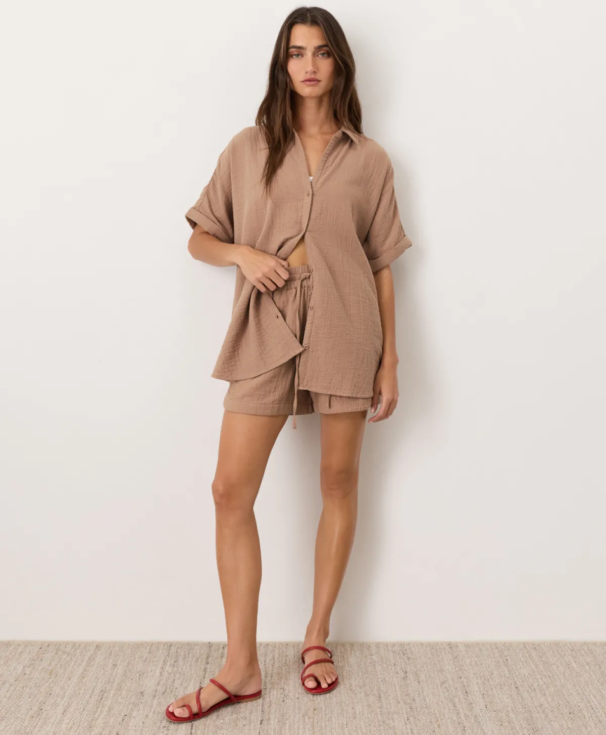 Women Pact Organic Coastal Double Gauze Curved Hem Short