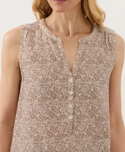 Women Pact Organic Coastal Double Gauze Henley Tank