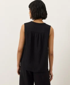 Women Pact Organic Coastal Double Gauze Henley Tank