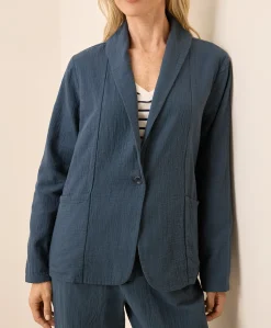 Women Pact Organic Coastal Double Gauze Lined Easy Jacket