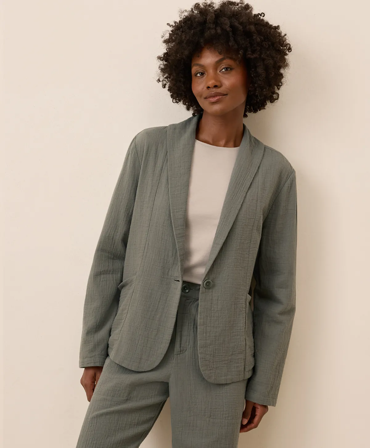 Women Pact Organic Coastal Double Gauze Lined Easy Jacket