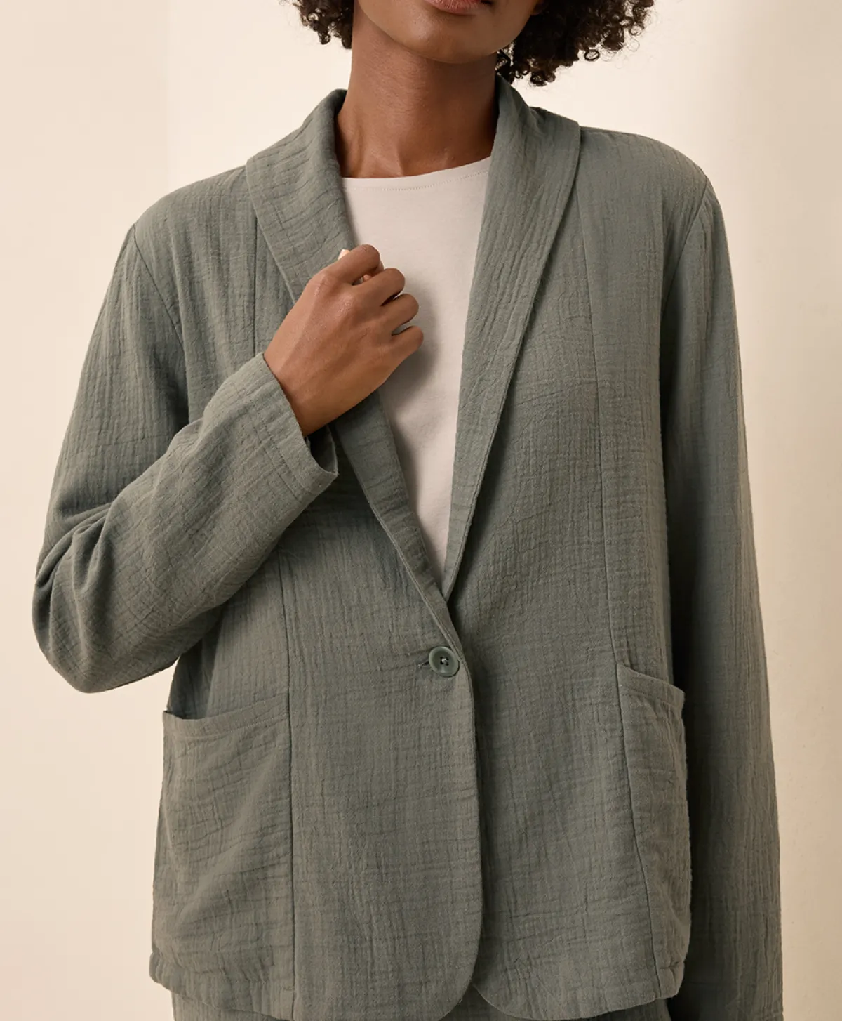 Women Pact Organic Coastal Double Gauze Lined Easy Jacket