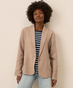 Women Pact Organic Coastal Double Gauze Lined Easy Jacket