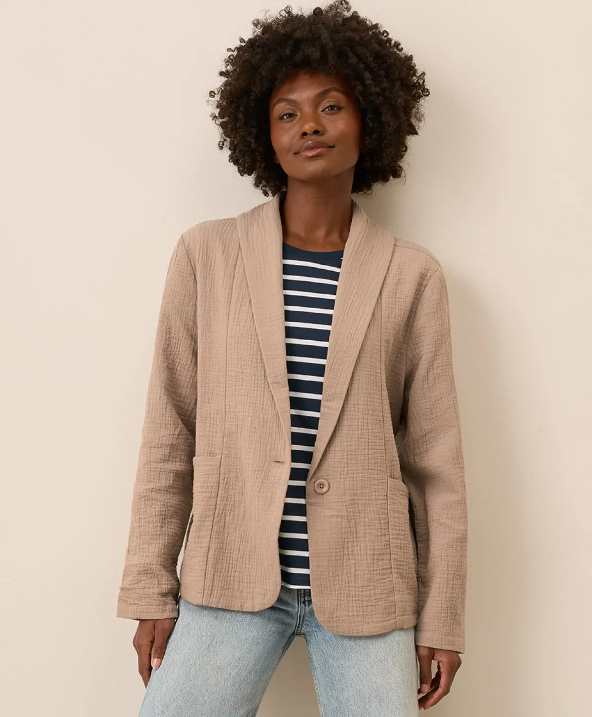 Women Pact Organic Coastal Double Gauze Lined Easy Jacket