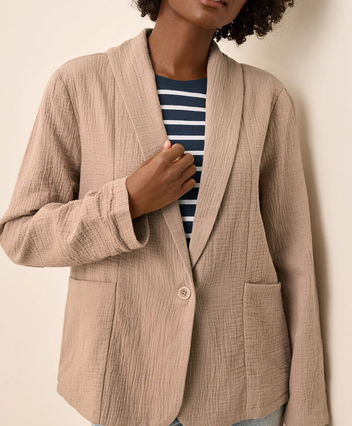 Women Pact Organic Coastal Double Gauze Lined Easy Jacket