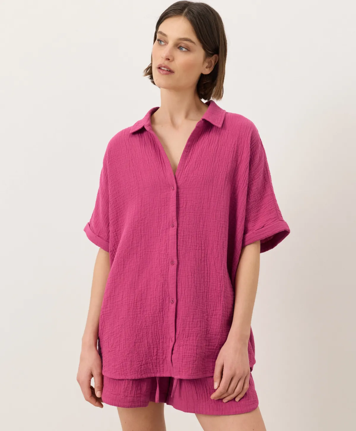 Women Pact Organic Coastal Double Gauze Oversized Shirt
