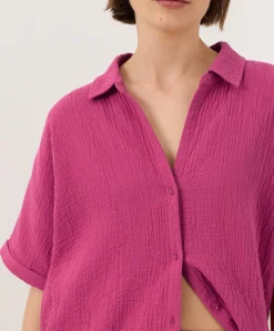 Women Pact Organic Coastal Double Gauze Oversized Shirt
