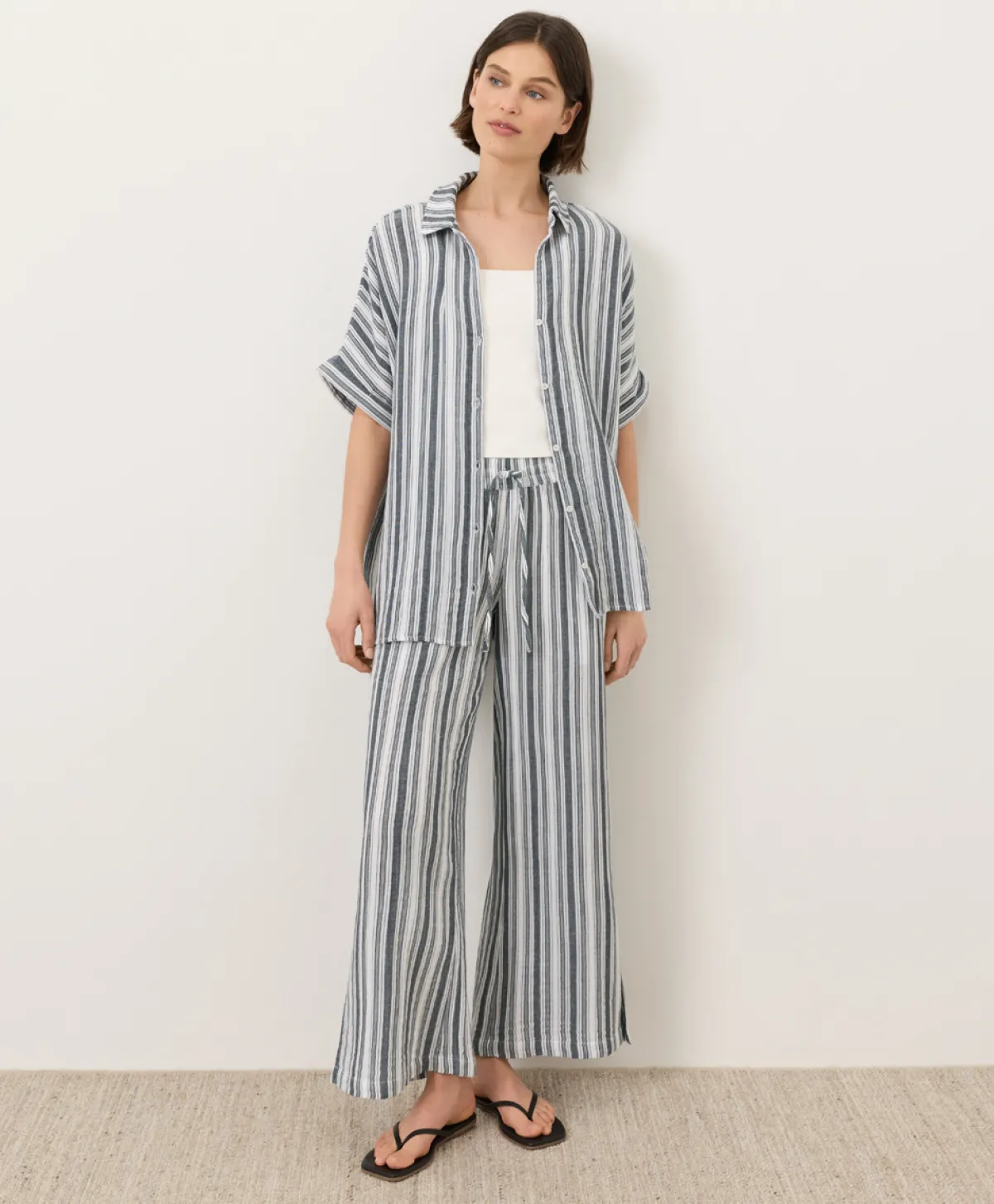Women Pact Organic Coastal Double Gauze Oversized Shirt