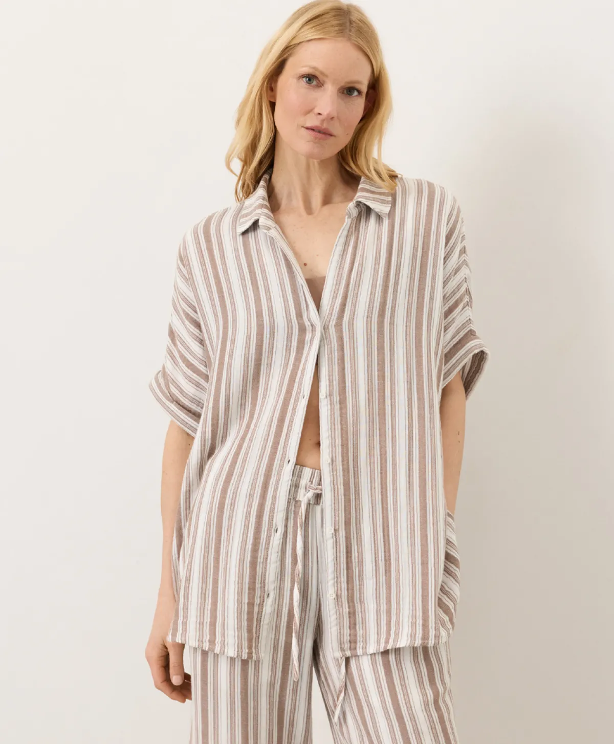 Women Pact Organic Coastal Double Gauze Oversized Shirt