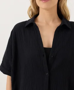 Women Pact Organic Coastal Double Gauze Oversized Shirt