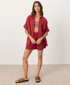 Women Pact Organic Coastal Double Gauze Oversized Shirt