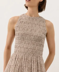 Women Pact Organic Coastal Double Gauze Smocked Dress