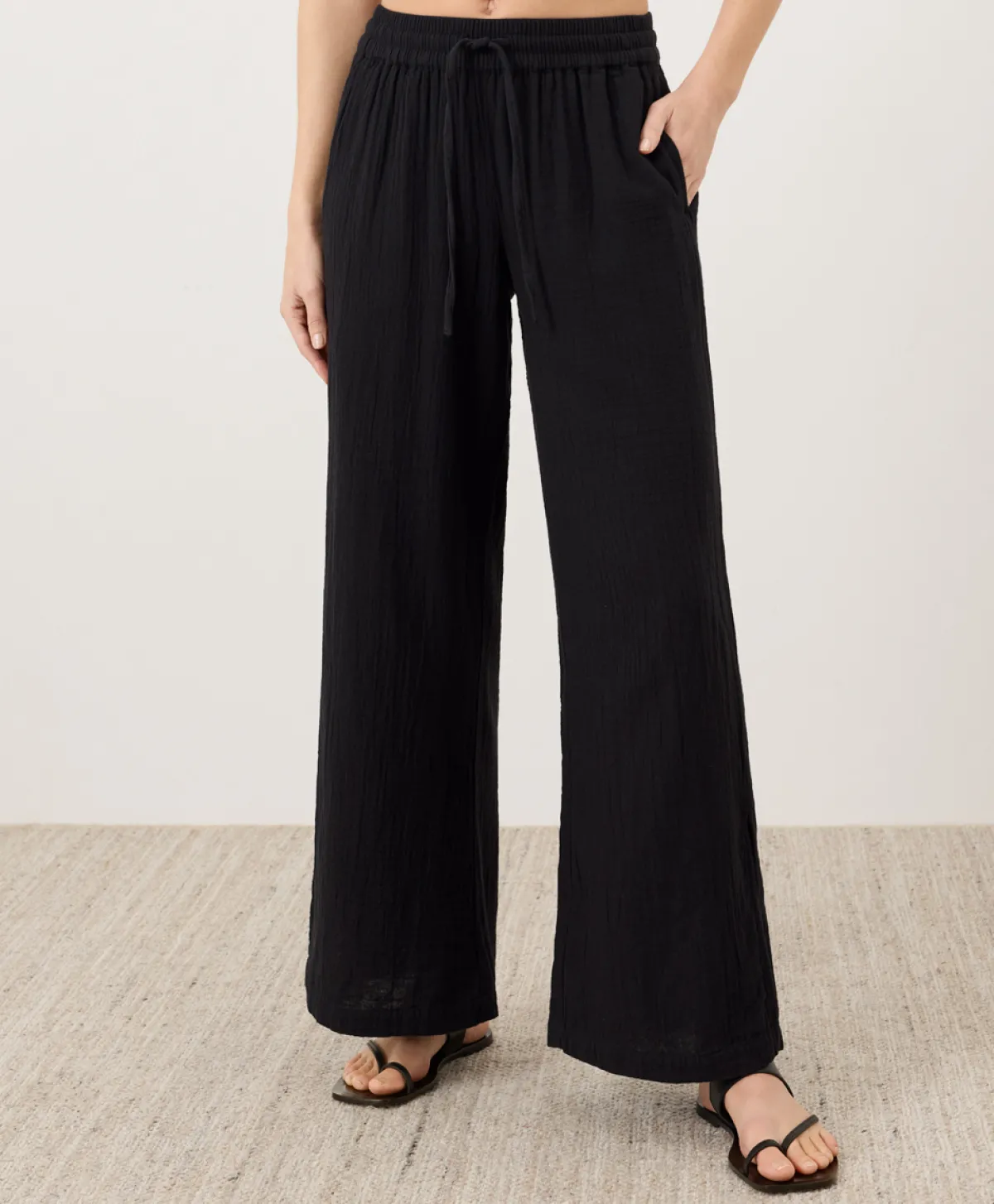 Women Pact Organic Coastal Double Gauze Split Hem Pant