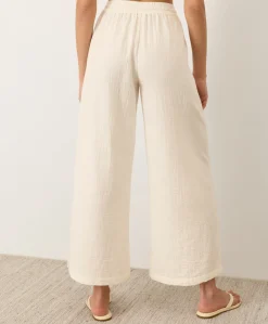 Women Pact Organic Coastal Double Gauze Split Hem Pant