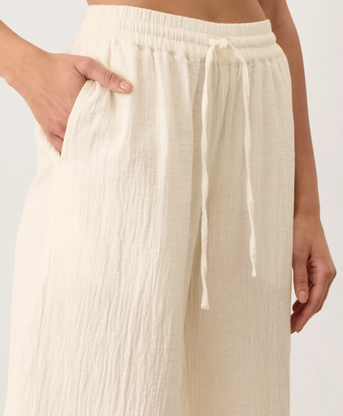 Women Pact Organic Coastal Double Gauze Split Hem Pant