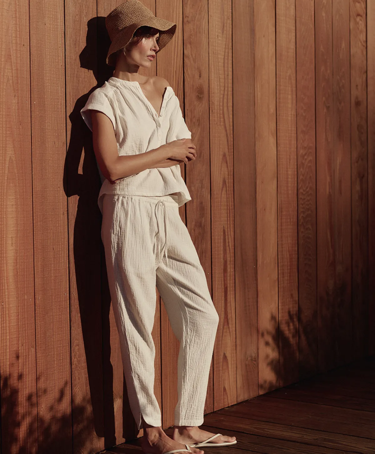 Women Pact Organic Coastal Double Gauze Tapered Pull-On Pant