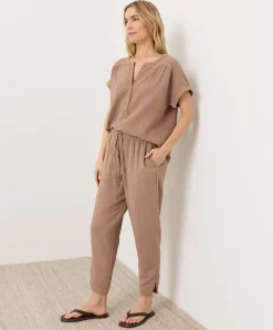 Women Pact Organic Coastal Double Gauze Tapered Pull-On Pant