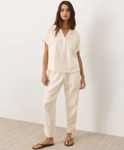 Women Pact Organic Coastal Double Gauze Tapered Pull-On Pant