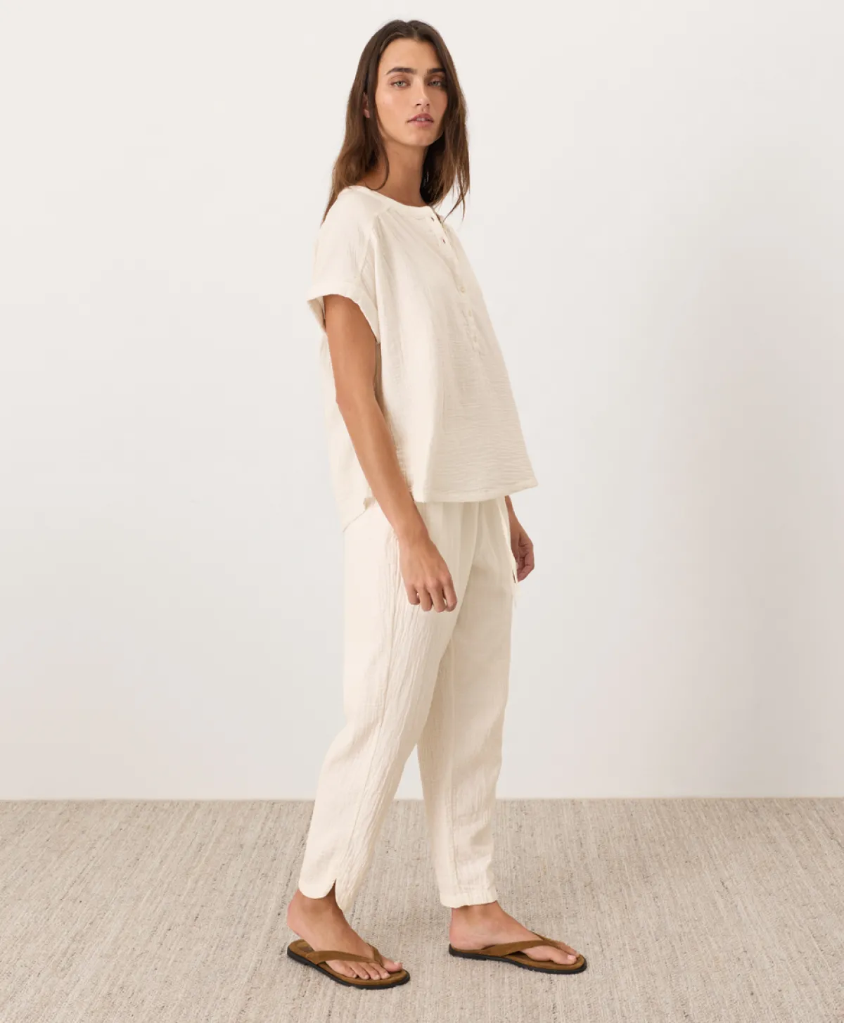 Women Pact Organic Coastal Double Gauze Tapered Pull-On Pant