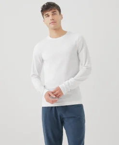 Pact Organic Cool Stretch Long Sleeve Crew Undershirt 3-Pack