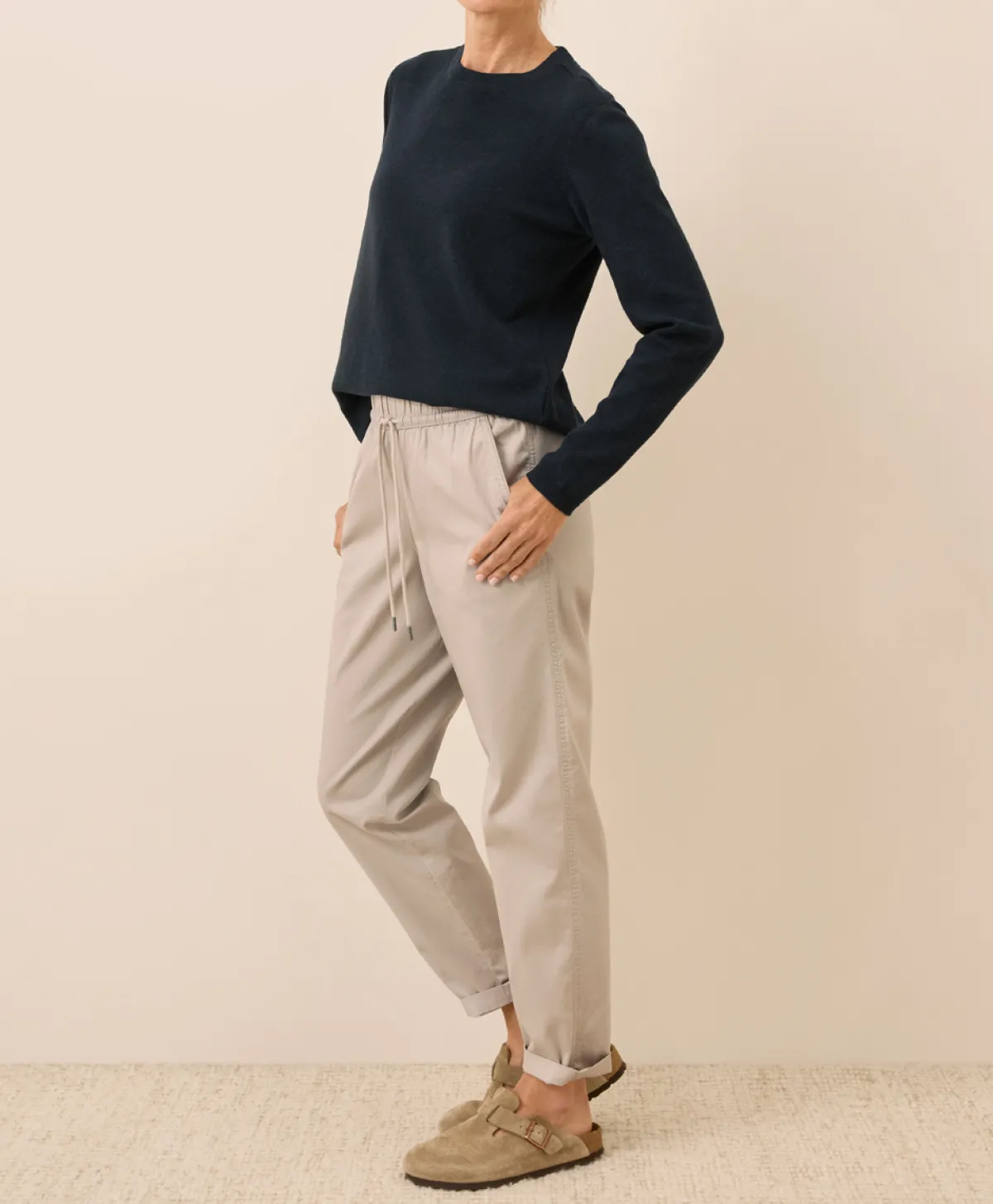 Women Pact Organic Daily Twill Ultra-High Rise Tapered Pant