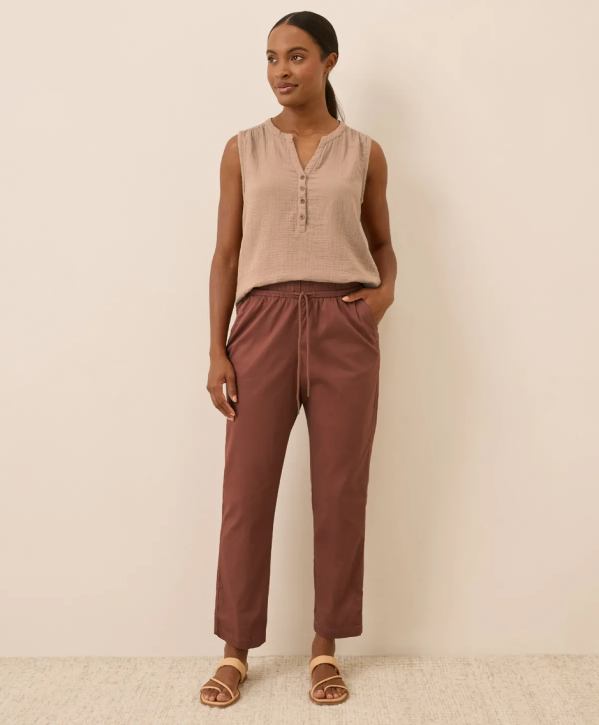 Women Pact Organic Daily Twill Ultra-High Rise Tapered Pant