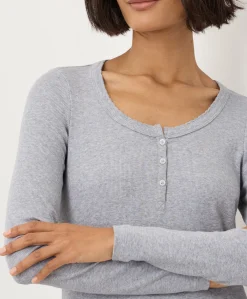 Women Pact Organic Dream Rib Slim Henley