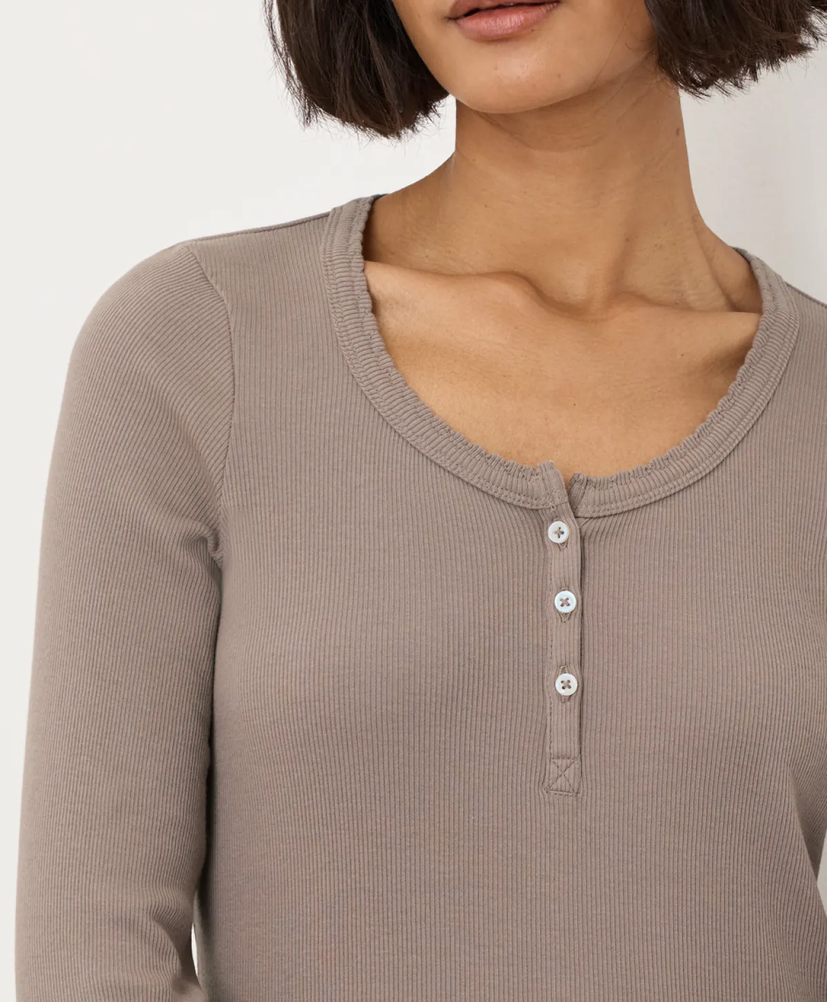 Women Pact Organic Dream Rib Slim Henley