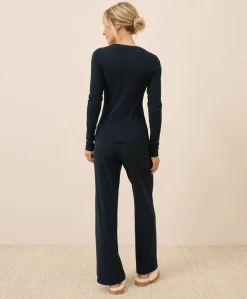 Women Pact Organic Easy Rib Slim Henley