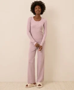 Women Pact Organic Easy Rib Slim Henley