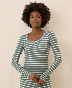 Women Pact Organic Easy Rib Slim Henley