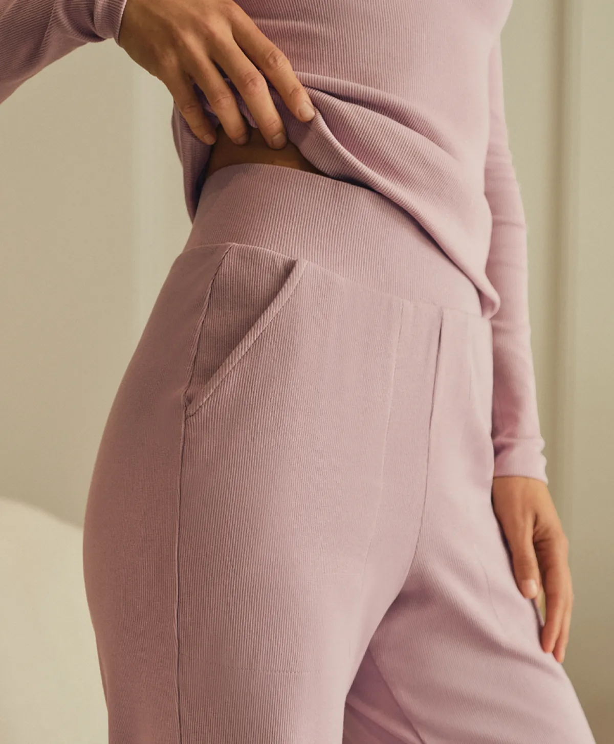 Women Pact Organic Easy Rib Wide Leg Lounge Pant