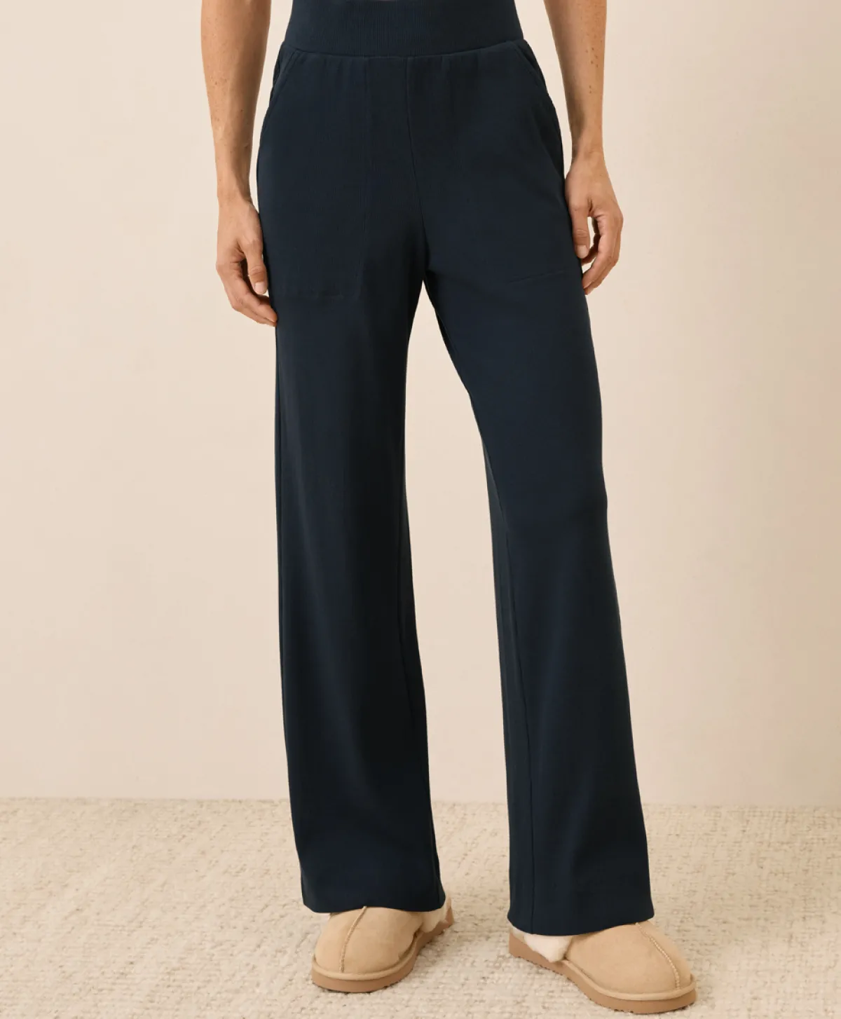 Women Pact Organic Easy Rib Wide Leg Lounge Pant