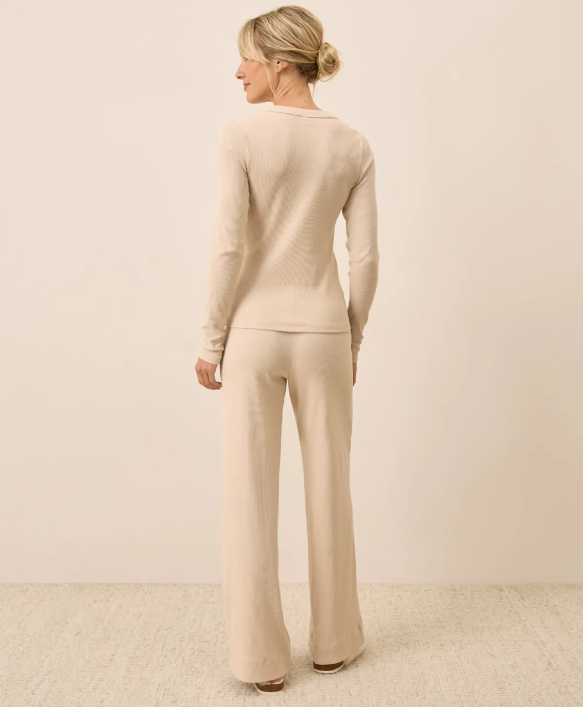 Women Pact Organic Easy Rib Wide Leg Lounge Pant