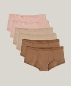 Women Pact Organic Everyday Boy Short 6-Pack