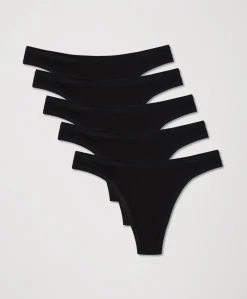 Women Pact Organic Everyday Classic Fit Thong 5-Pack
