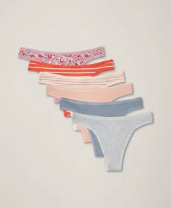 Women Pact Organic Everyday Classic Fit Thong 6-Pack
