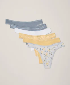 Women Pact Organic Everyday Classic Fit Thong 6-Pack