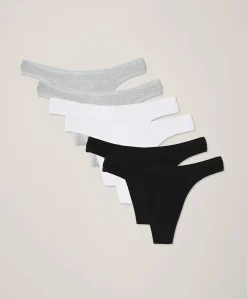Women Pact Organic Everyday Classic Fit Thong 6-Pack