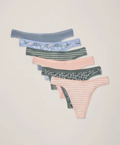 Women Pact Organic Everyday Classic Fit Thong 6-Pack
